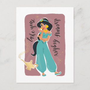 Carte Postale Princesse Jasmine - Prenez vos rêves plus haut