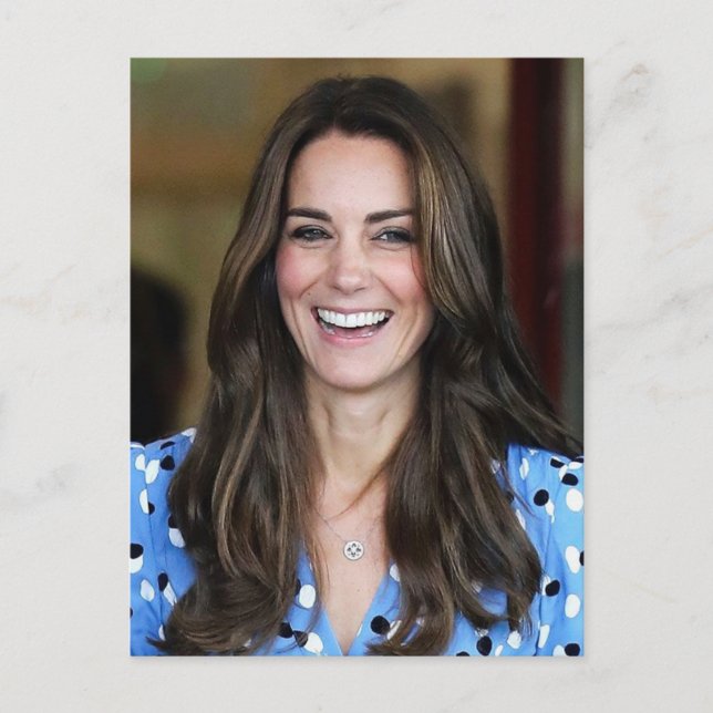 Carte Postale Princesse Kate bleu ciel stylisé (Devant)