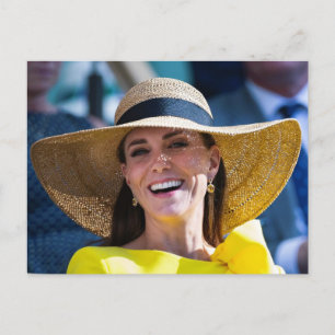 Carte Postale Princesse Kate jaune stylisée