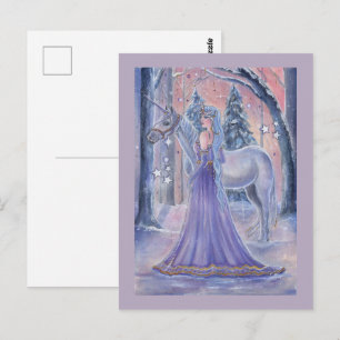 Carte Postale Princesse Lumi avec l'art de licorne par Renee Lav