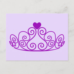 CARTE POSTALE PRINCESSE PRIVILÉGIÉ TIARA GRAPHIQUE COURONNE PERS