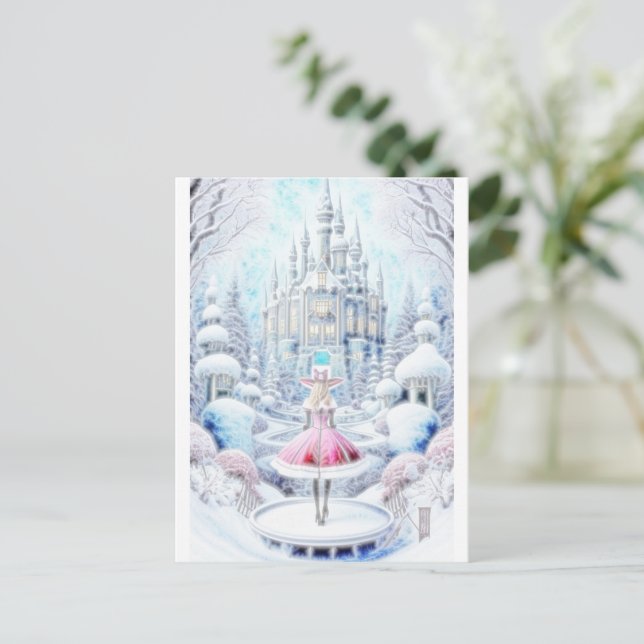 Carte Postale Princesse rose (Debout devant)