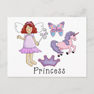 Carte Postale Princesse Unicorn