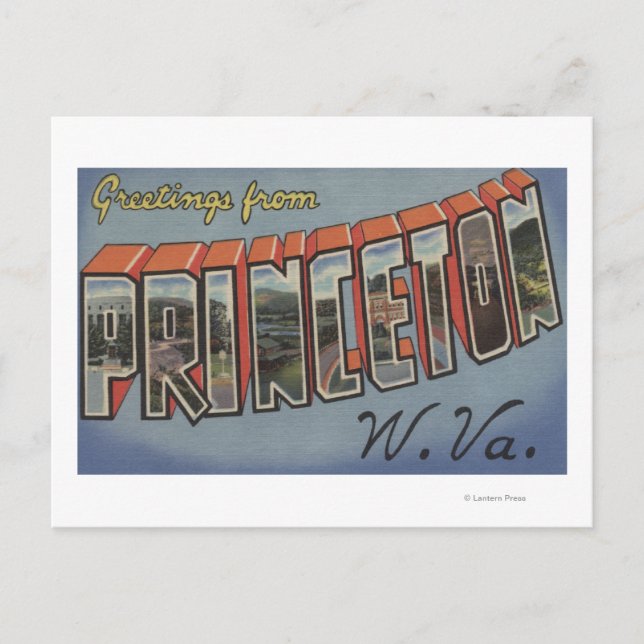 Carte Postale Princeton, Virginie-Occidentale - Grandes SCÈNES (Devant)