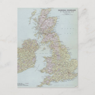 Carte Postale Principaux points forts des îles britanniques