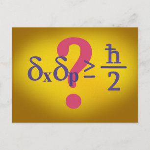Carte Postale Principe d'incertitude Heisenberg