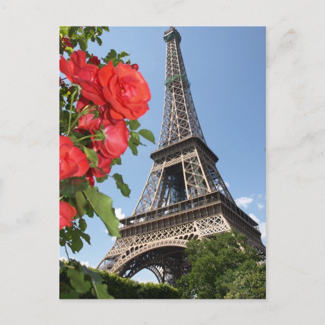 Carte Postale Printemps À La Tour Eiffel (Devant)
