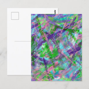 Carte Postale Printemps : Abstrait coloré