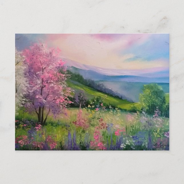 Carte Postale Printemps dans les Carpates (Devant)