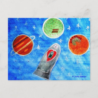 Carte Postale ...Printemps Dans L'Espace...art de Jutta Gabriel.