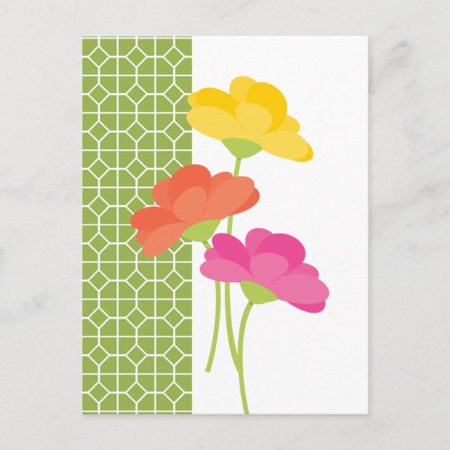 Carte Postale Printemps en fleurs (Devant)