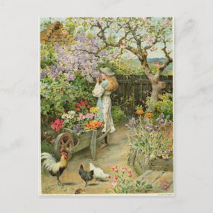 Carte Postale Printemps fleuris, tiré de la Pears Annual, 1902