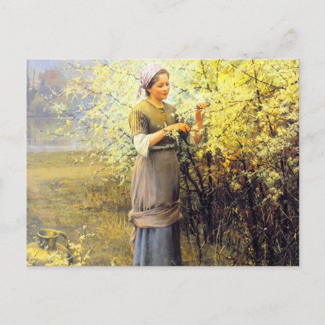 Carte Postale Printemps par Daniel Ridgway Knight (Devant)