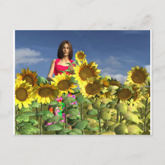 Carte Postale Printemps Peyton Girl révisé