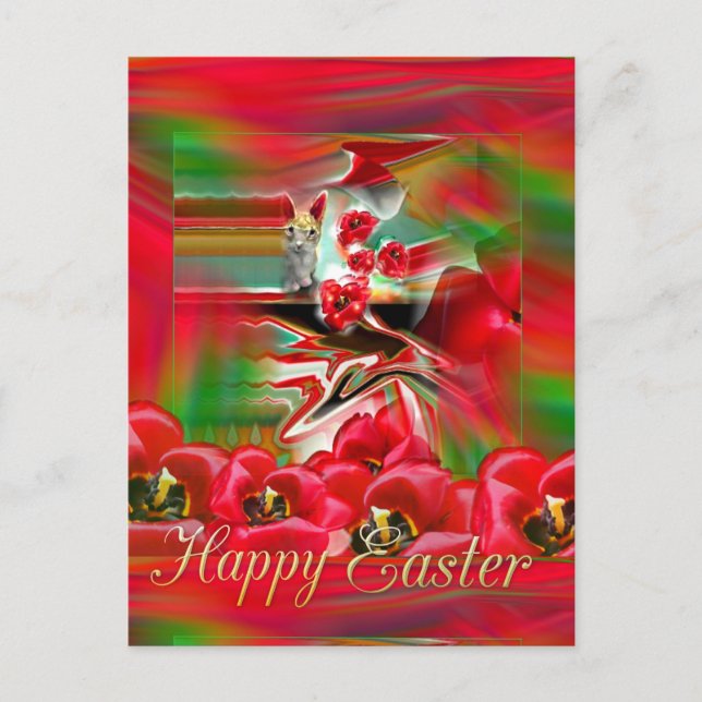 Carte postale Printemps Revival Art Pâques Abstrai (Devant)