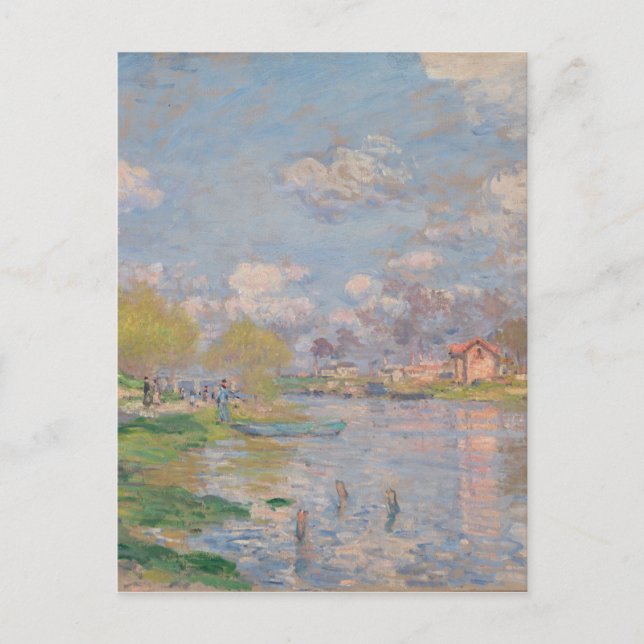 Carte Postale Printemps sur la Seine par Monet Impressionniste (Devant)