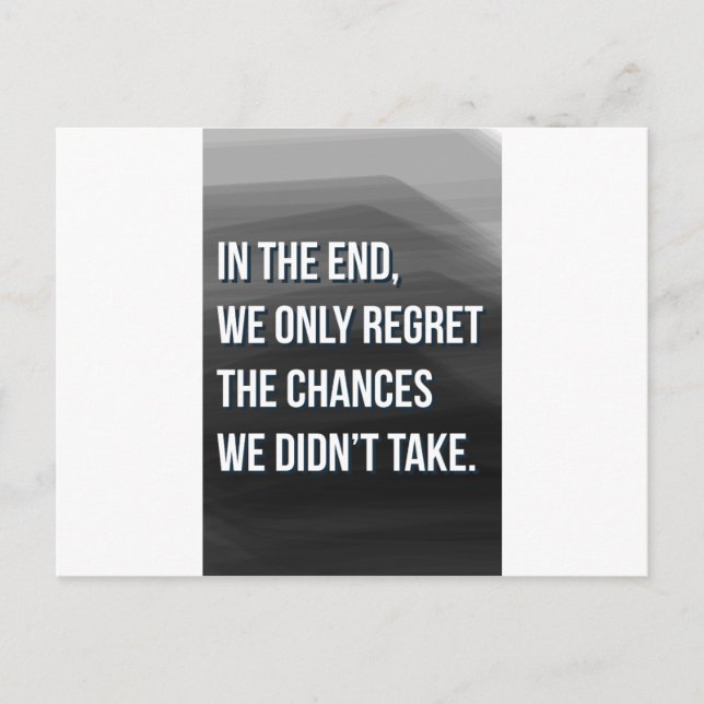 Carte Postale Prise de risques Citation motivationnelle inspiran (Devant)
