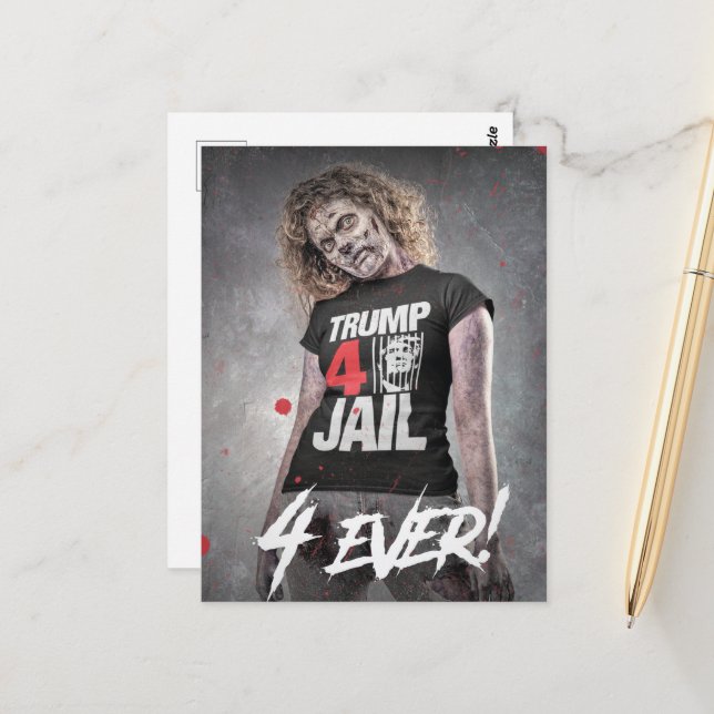 Carte Postale Prison Trump 4 (Devant/Arrière en situation)