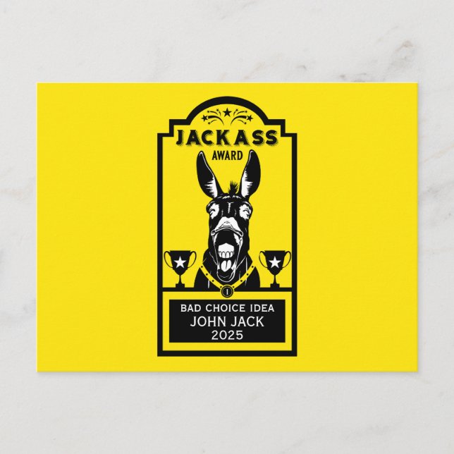 Carte Postale Prix Jackass (Devant)