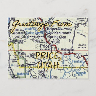 Carte Postale Prix Utah Vintage