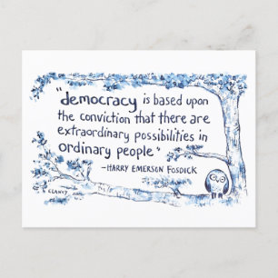 Carte postale pro-démocratie