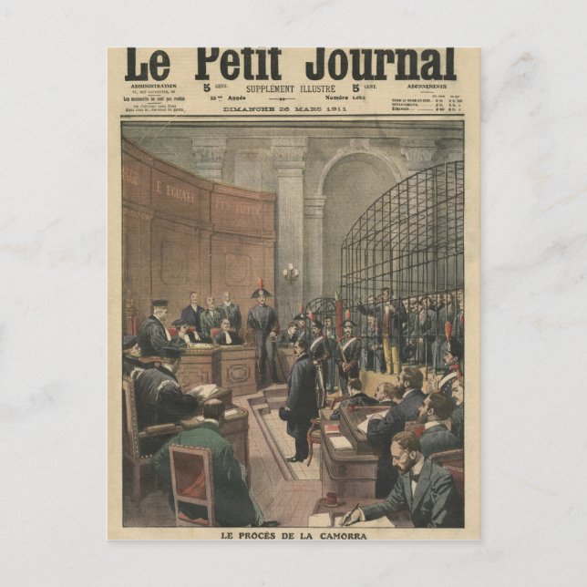 Carte Postale Procès de la Camorra (Devant)