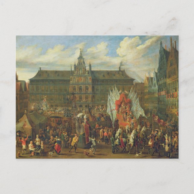 Carte Postale Procession à Anvers, 1697 (Devant)