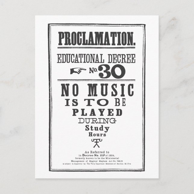 Carte Postale Proclamation 30 (Devant)