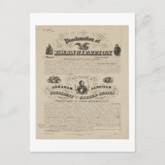 Carte Postale Proclamation d'émancipation Réimpression de A. Kid