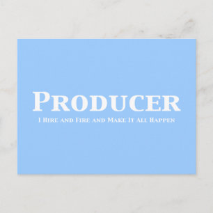 Carte Postale Producteur J'Embauche Et Feu Et Je Fais Tout Ce Qu