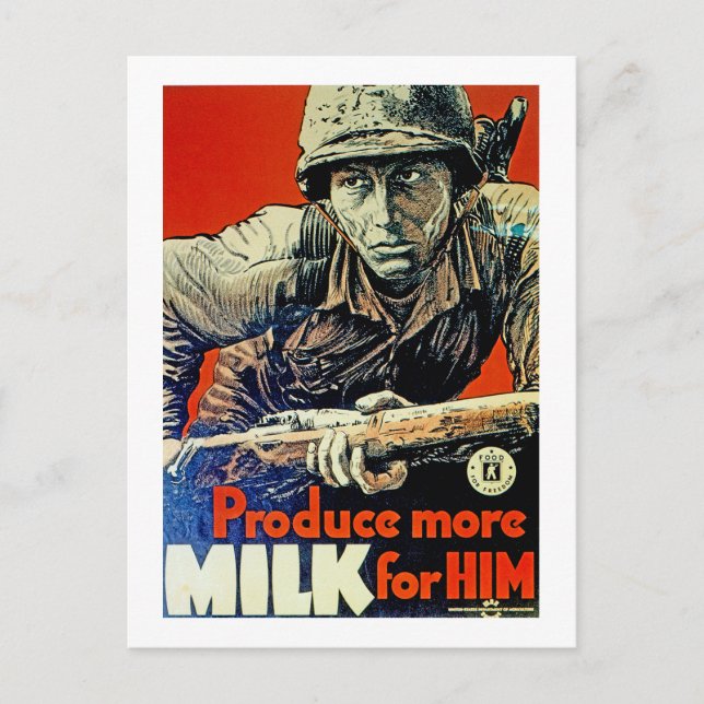 Carte Postale Produire plus de lait pour lui (Devant)