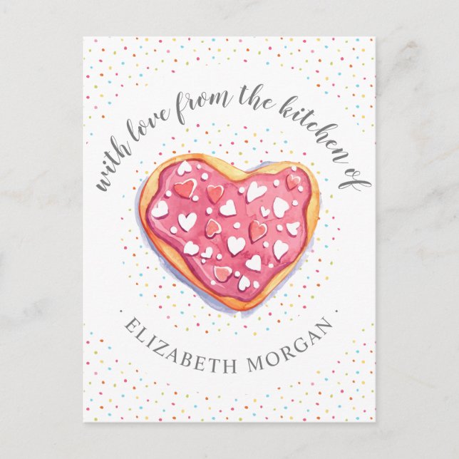 Carte Postale produit à la maison beignets et arroses monogramme (Devant)