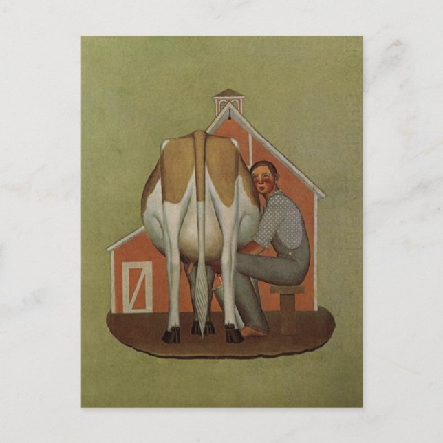 Carte Postale Produit de l'Iowa par Grant Wood (Devant)