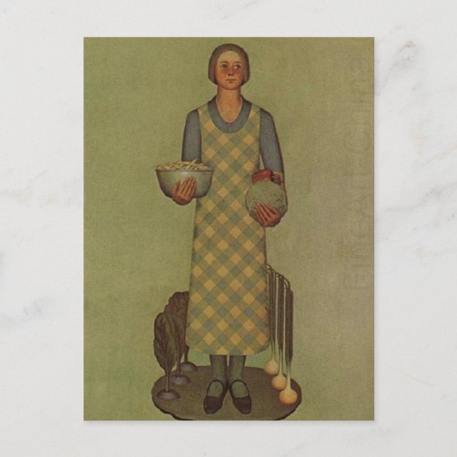 Carte Postale Produit de l'Iowa par Grant Wood (Devant)
