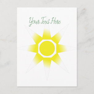 Carte Postale Produit de soleil de magie blanche jaune