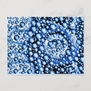 Carte Postale Produits d'art bulles bleues pour toutes les occas