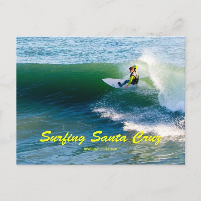 Carte Postale Produits de surf Père Noël Cruz California (Devant)