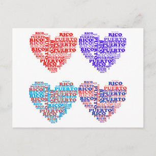 Carte Postale Produits Porto Rico Hearts