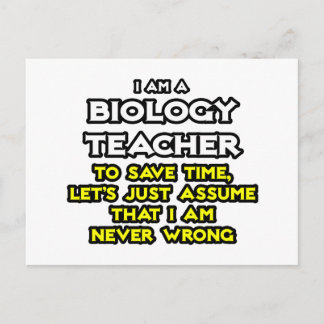 Carte Postale Professeur De Biologie...Supposons Que Je Ne Me Tr