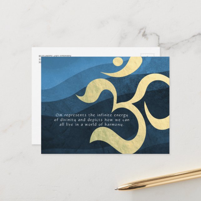 Carte Postale Professeur de méditation de yoga Coach de vie Cita (Devant/Arrière en situation)