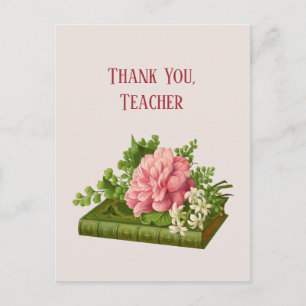 Carte Postale Professeur de Merci, Image de la page Peony sur li