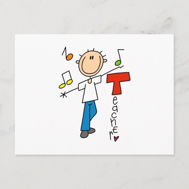 Carte Postale Professeur de musique (Devant)