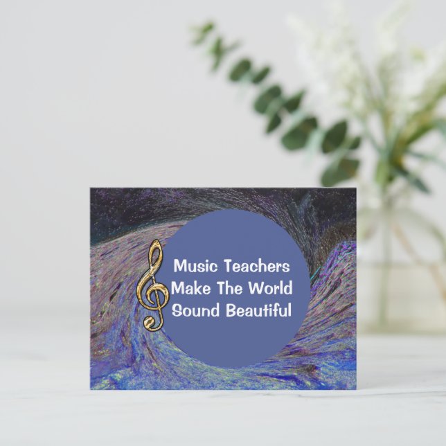 Carte Postale Professeur de Musique Merci Spirale Bleue en Spira (Debout devant)