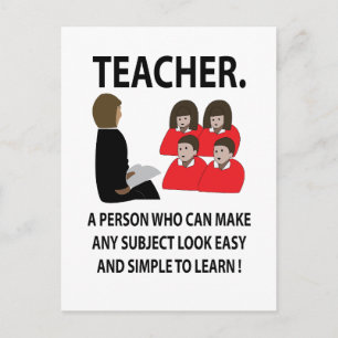 Carte Postale Professeur Retour À L'École Citation Typographie P