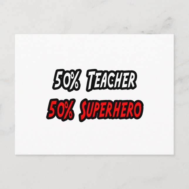 Carte Postale Professeur / Superhero (Devant)