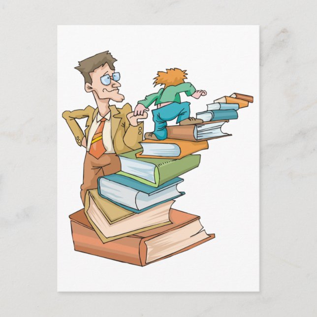 Carte Postale Professeur surchargé (Devant)