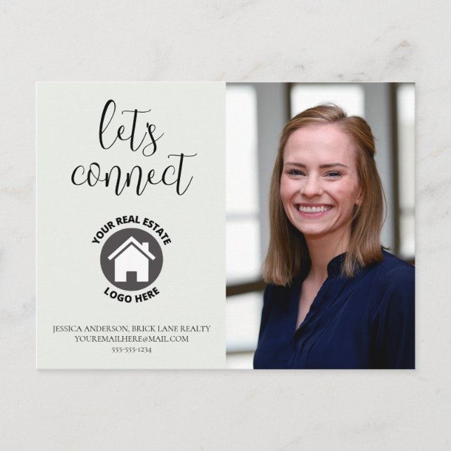 Carte Postale Professionnel Connectons-nous Coordonnées Réalité (Devant)