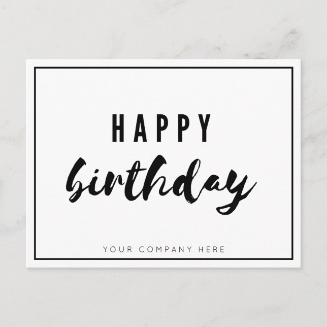 Carte Postale Professionnel Employé Joyeux Anniversaire (Devant)