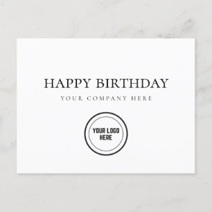 Carte Postale Professionnel Joyeux anniversaire Ajouter un logo