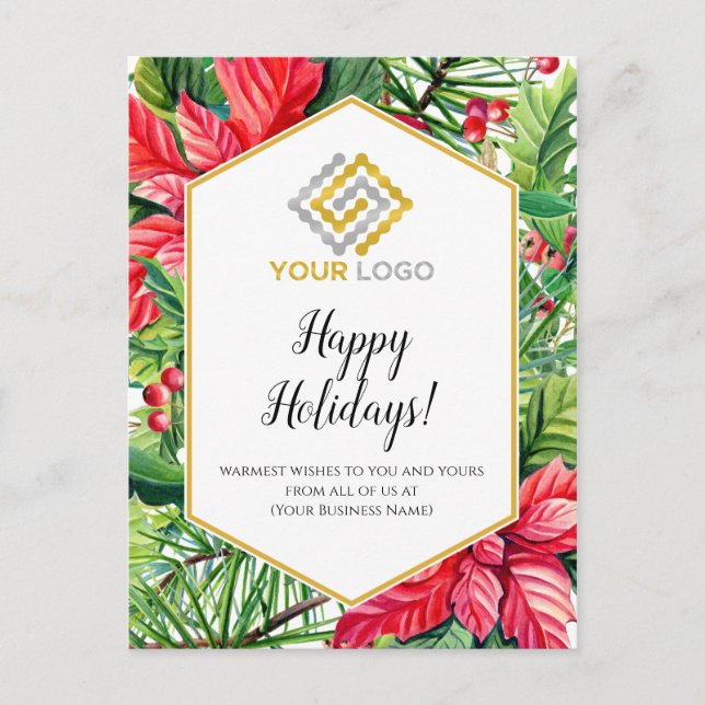 Carte postale professionnelle du logo Noël (Devant)